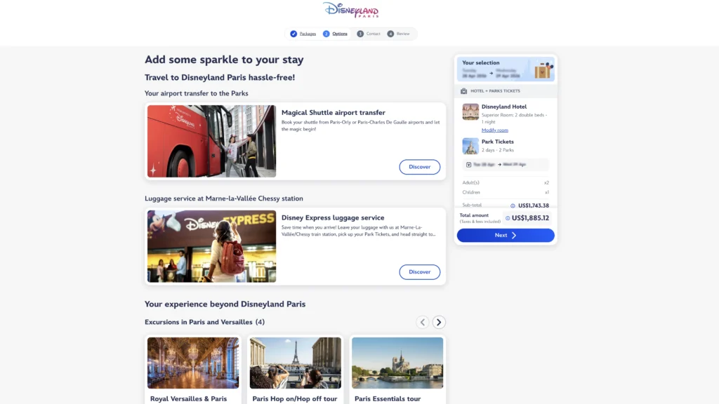 ディズニーランドパリ公式ホームページ