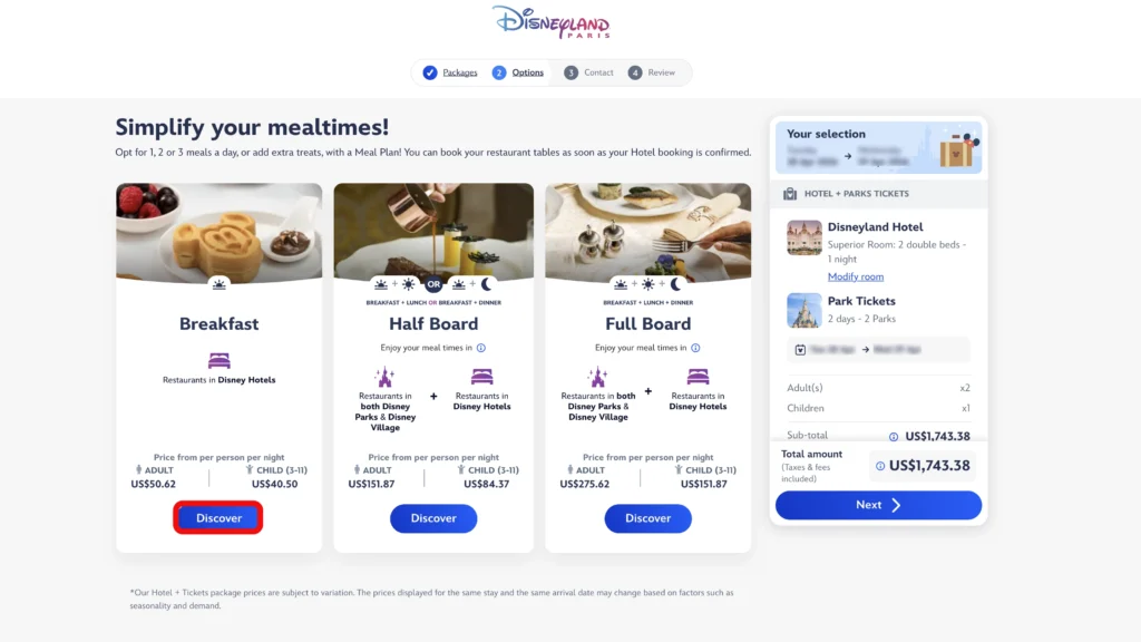ディズニーランドパリ公式ホームページ