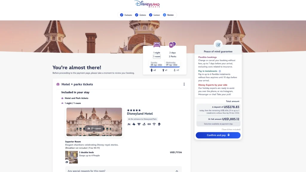 ディズニーランドパリ公式ホームページ