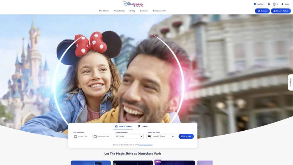 ディズニーランドパリ公式ホームページ
