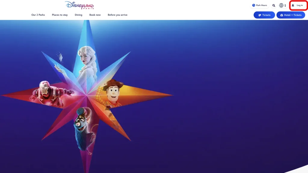 ディズニーランドパリ公式ホームページ