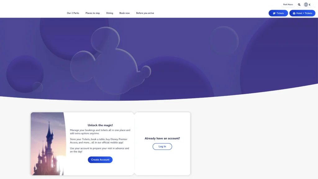 ディズニーランドパリ公式ホームページ
