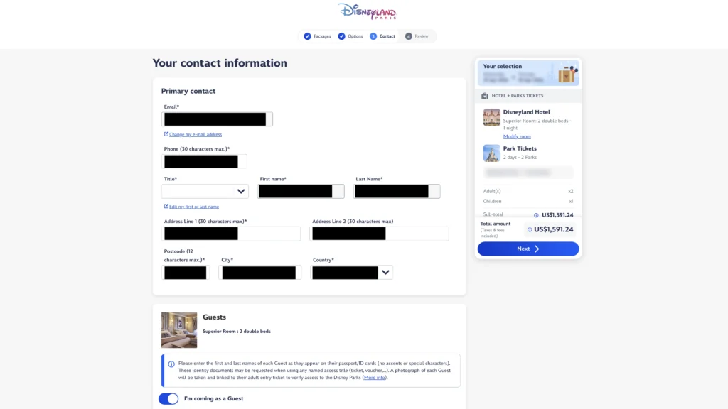 ディズニーランドパリ公式ホームページ