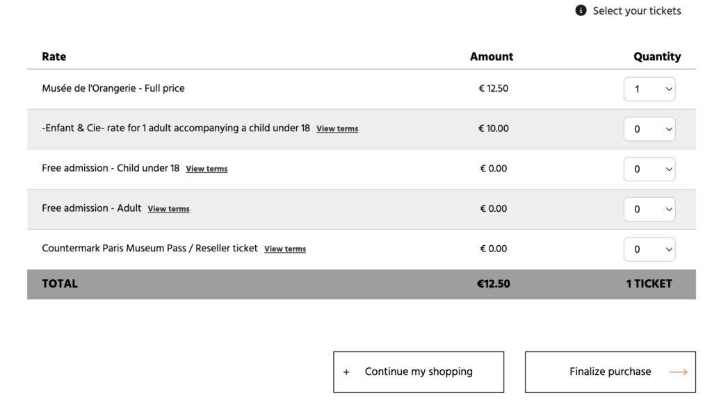 オランジュリー美術館公式サイト