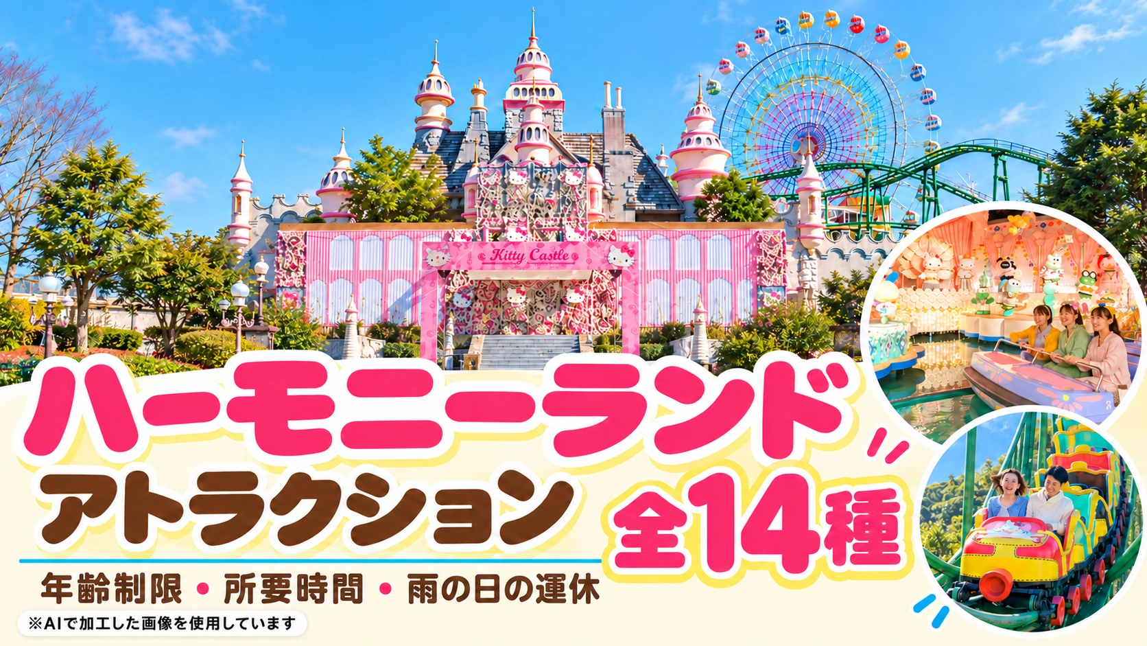 ハーモニーランドアトラクション全14種
