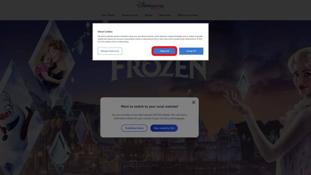 ディズニーランド・パリ公式サイト