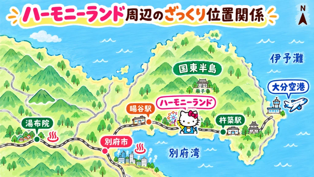ハーモニーランド周辺マップ