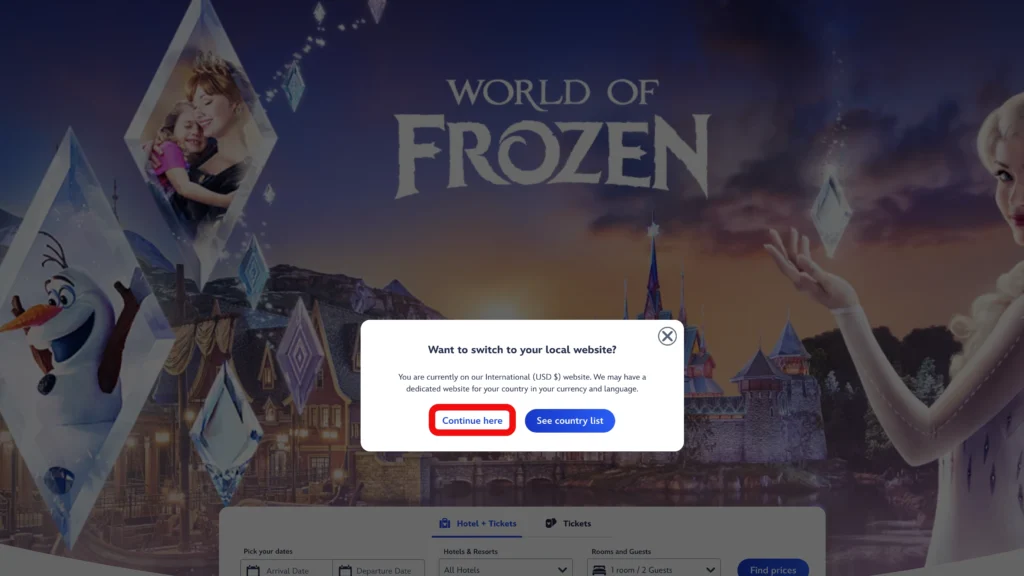 ディズニーランド・パリ公式サイト